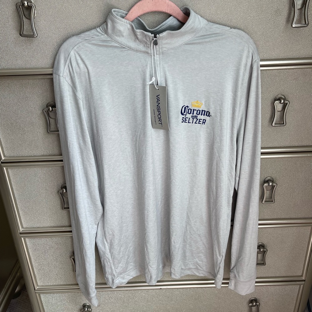 Vansport | front-zip Corona branded sweater